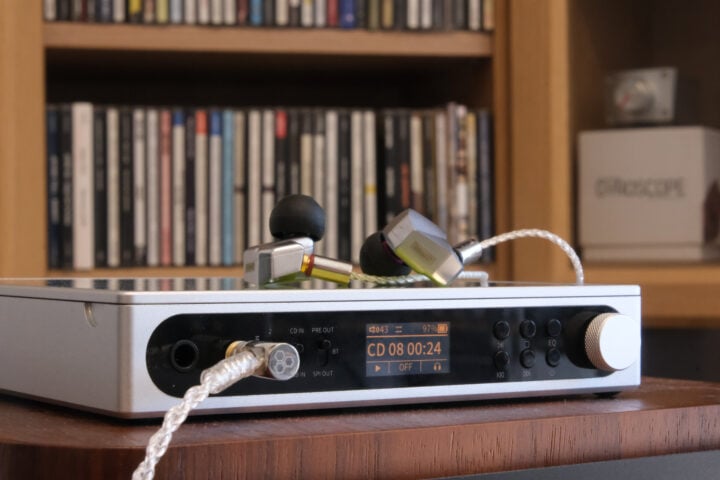 FiiO DM15 R2R with in-ear headphones