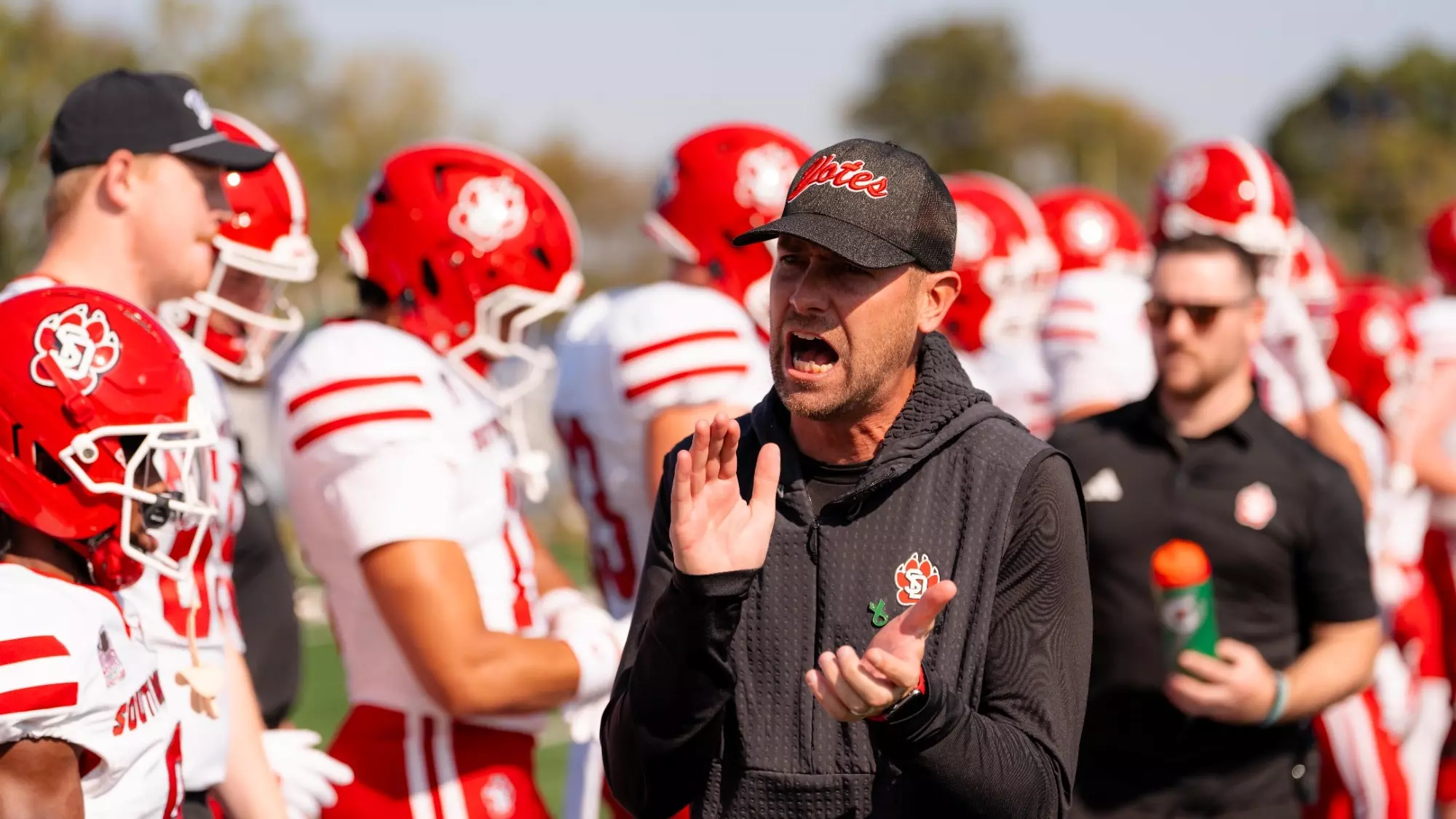 Vitzthum on the sidelines at the Indiana State game (2025)