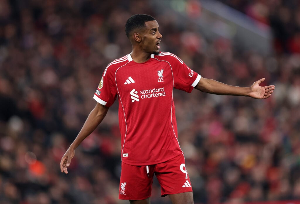 Alexander Isak pictured during Liverpool's Premier League match against Sunderland at Anfield.