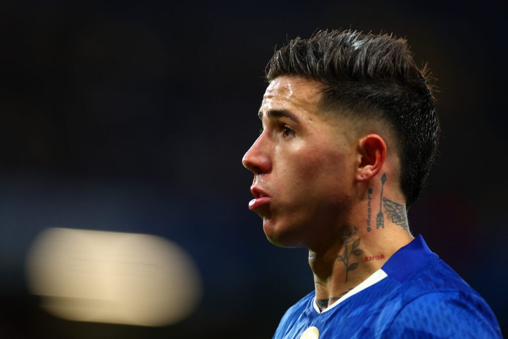 Enzo Fernandez during Chelsea vs West Ham