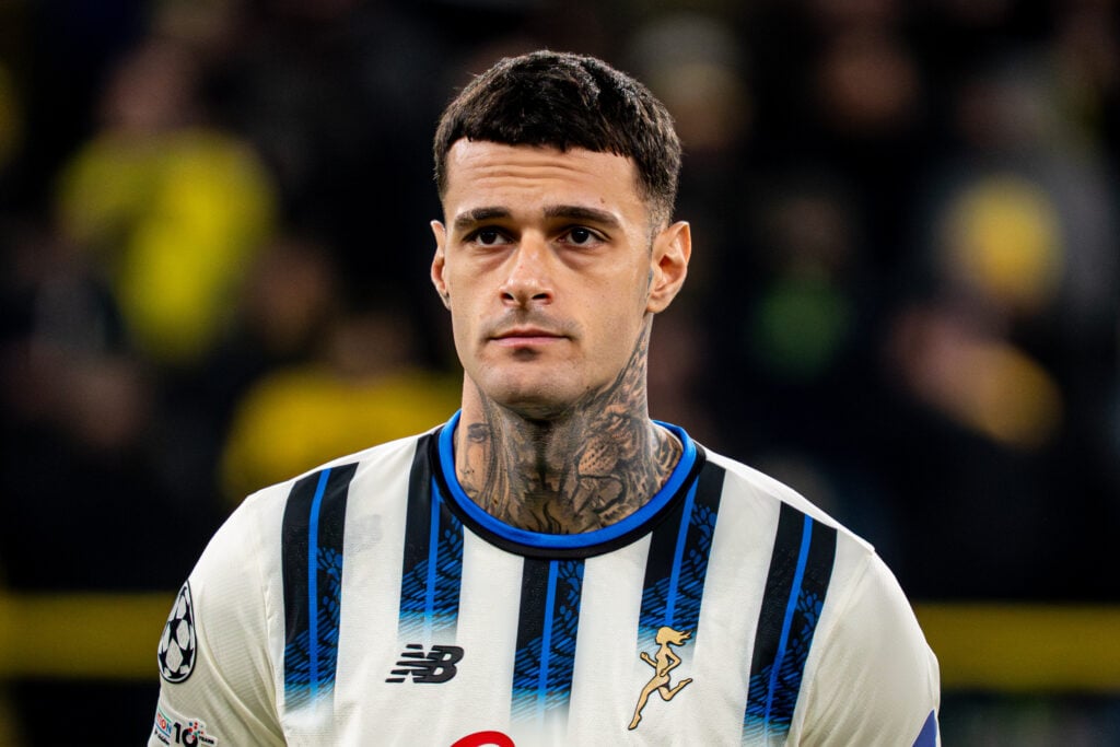 Gianluca Scamacca of Atalanta looks on