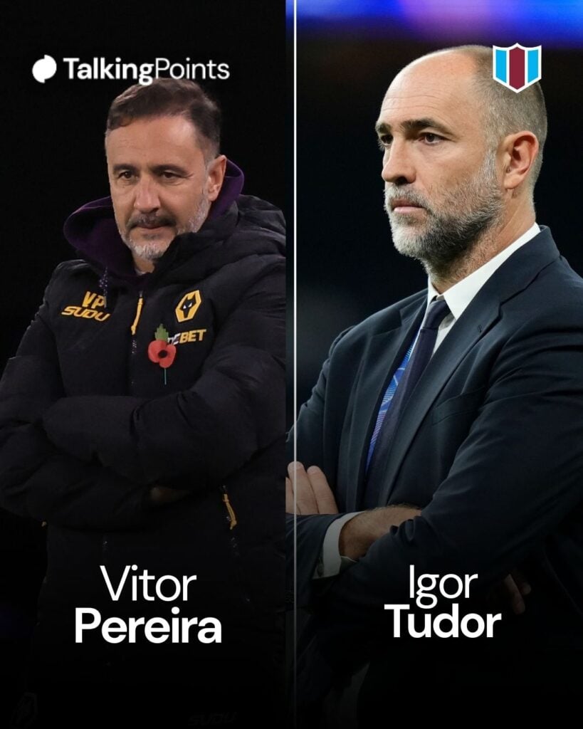 A split image showing Vitor Pereira and Igor Tudor.