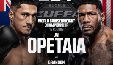 Zuffa Boxing Announced Jai Opetaia vs Brandon Glanton on March 8 For Inaugural Zuffa Title