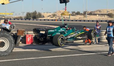 Dramatic Aston Martin spin causes first red flag of final F1 test