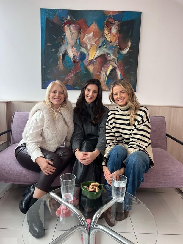 Daniela Hantuchova with Slovakian actress Zuzana Vačková (left) and Hopeful Family founder Lucia Harbulakova (middle)