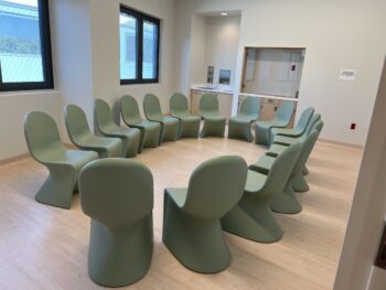 Gathering room with chairs