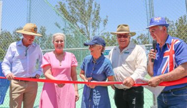 Village tennis courts upgraded from clay to concrete for flood resilience