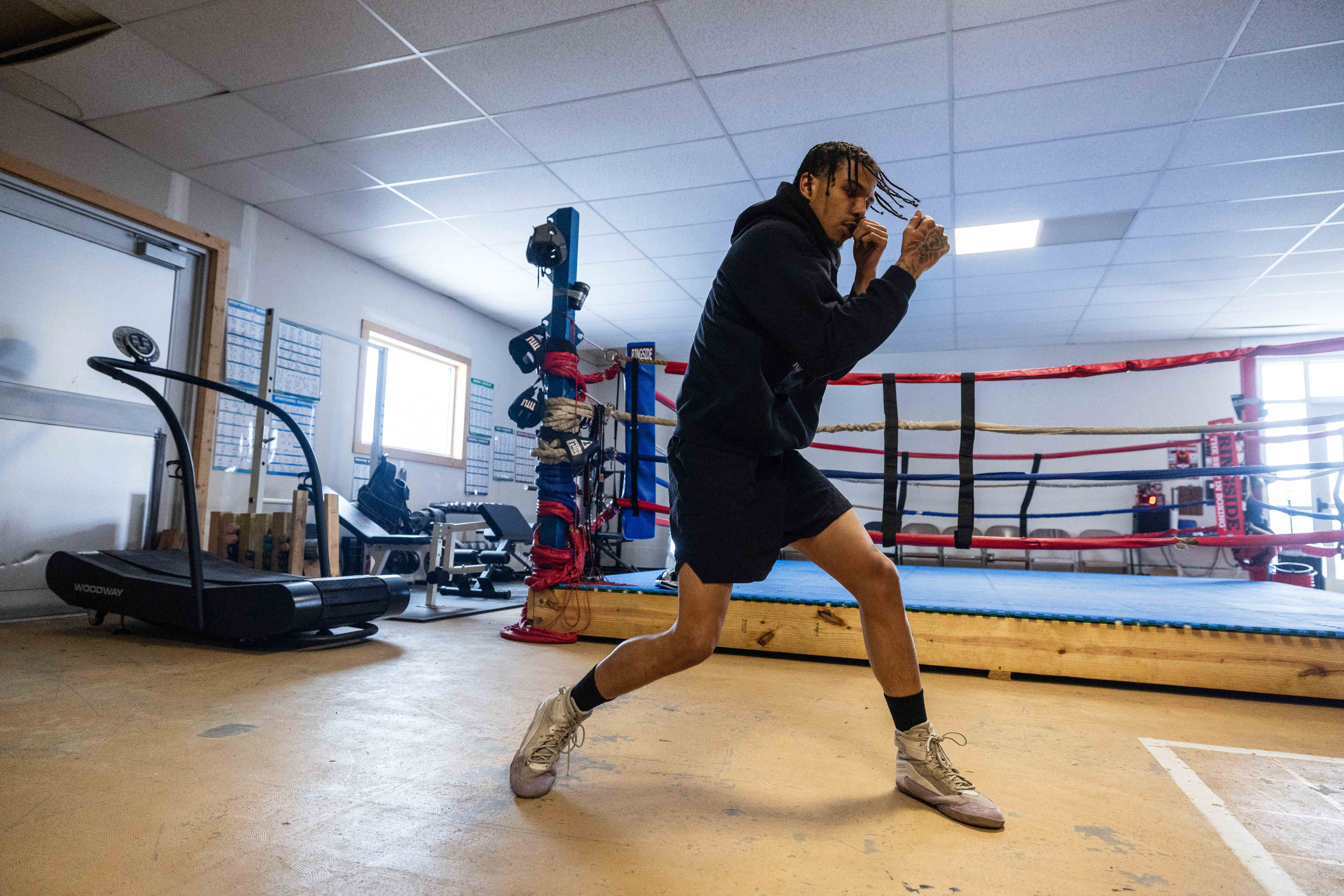 Evan Jackson, 19, of Kalamazoo, trains for the USA Boxing International Open at Kzoo Boxing on Tuesday, Feb. 3, 2026. , The Open, which is expected to draw elite amateur talent and emerging future stars to Colorado, is Jackson’s biggest challenge yet.