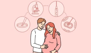 Graphic of IVF technologies and couple.