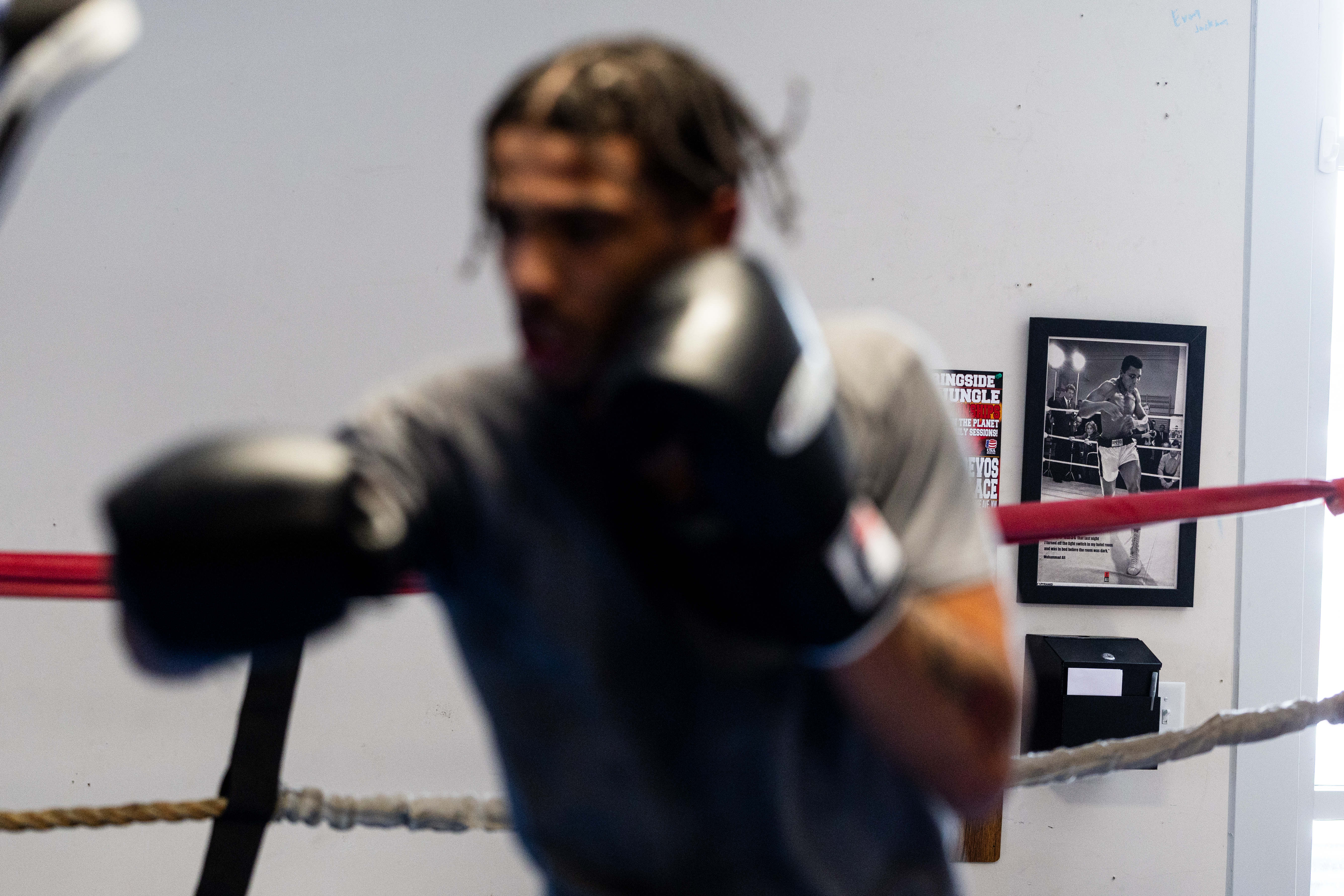 Evan Jackson, 19, of Kalamazoo, trains for the USA Boxing International Open at Kzoo Boxing on Tuesday, Feb. 3, 2026. , The Open, which is expected to draw elite amateur talent and emerging future stars to Colorado, is Jackson’s biggest challenge yet.
