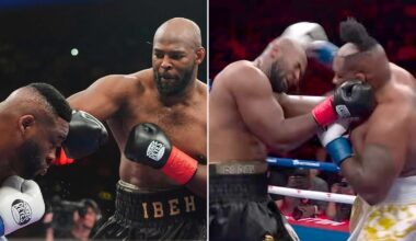 Boxer Jarrell Miller Throws Hairpiece After Kingsley Ibeh Punched It off During Fight