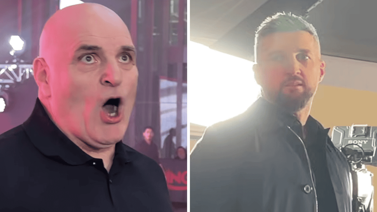 John Fury goes ballistic and hunts down Carl Froch before Tyson Fury presser