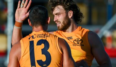 Five goals from 'midfielder' Thilthorpe propels Crows against Power