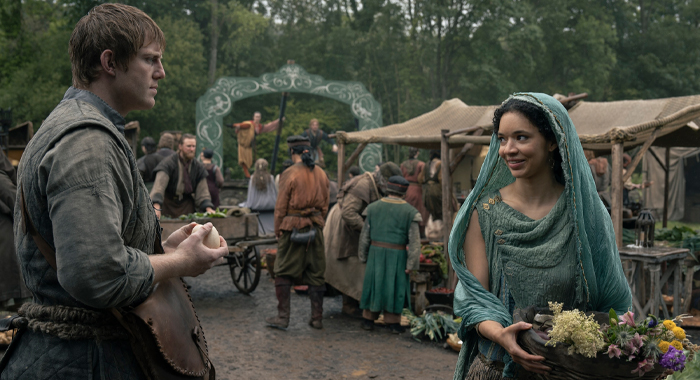 Peter Claffey and Tanzyn Crawford in A Knight of the Seven Kingdoms: Season 1 (2026)