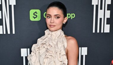 Kylie Jenner's Butter Yellow Minidress Plunges Down to Her Ribcage