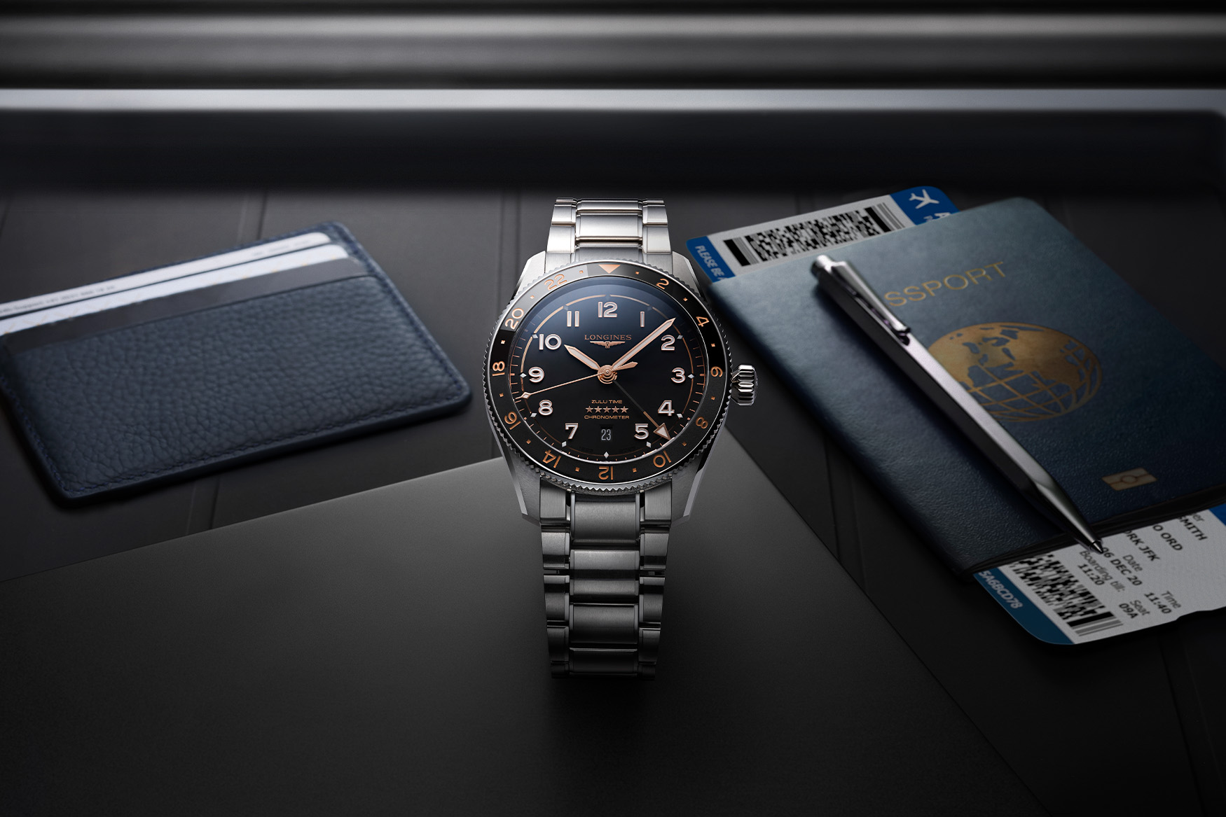 Longines Spirit Zulu Time 1925 black:grey