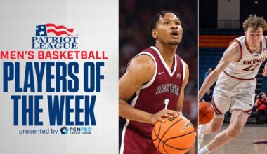 Patriot League Men’s Basketball PenFed Credit Union Players of the Week Announced (2.2.26)