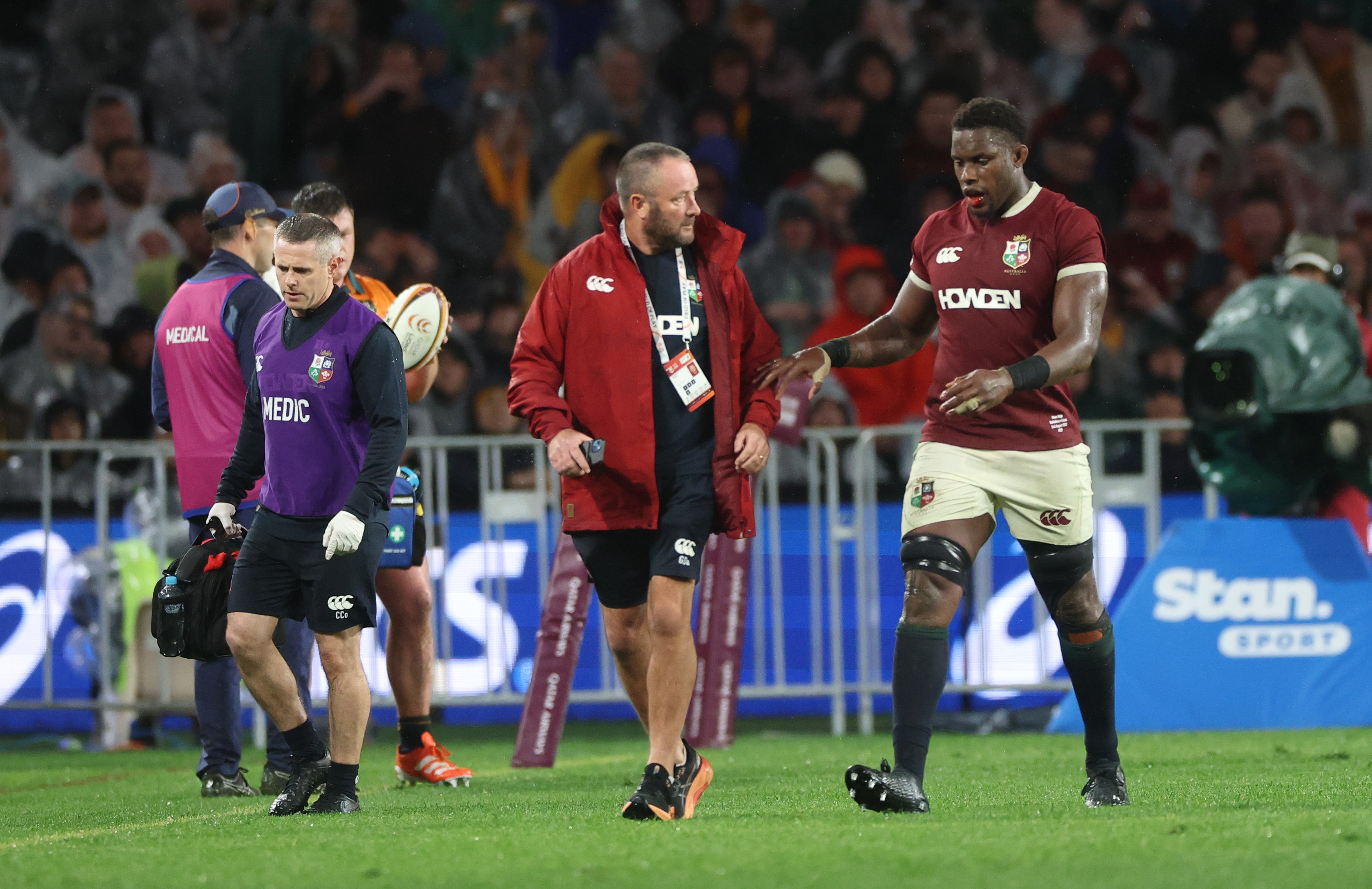 Lions captain Maro Itoje suffered a concussion during the British and Irish Lions tour