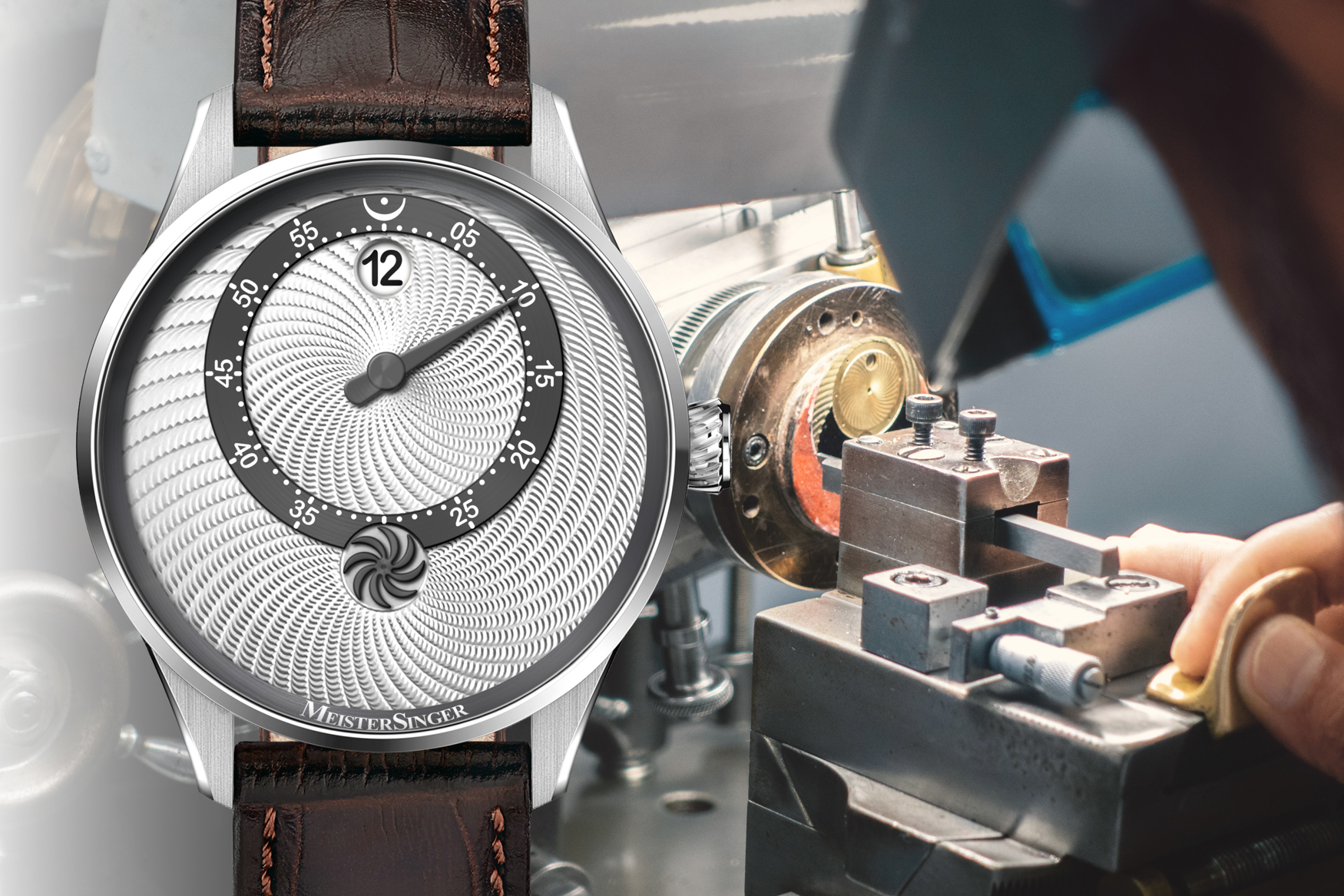 MeisterSinger Panthero Jumping Hour Guillochange Profile 2