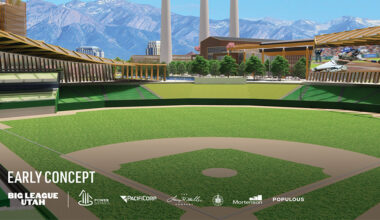 Potential Salt Lake City MLB ballpark rendering...