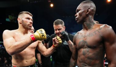 Dricus du Plessis and Israel Adesanya face off at UFC 305