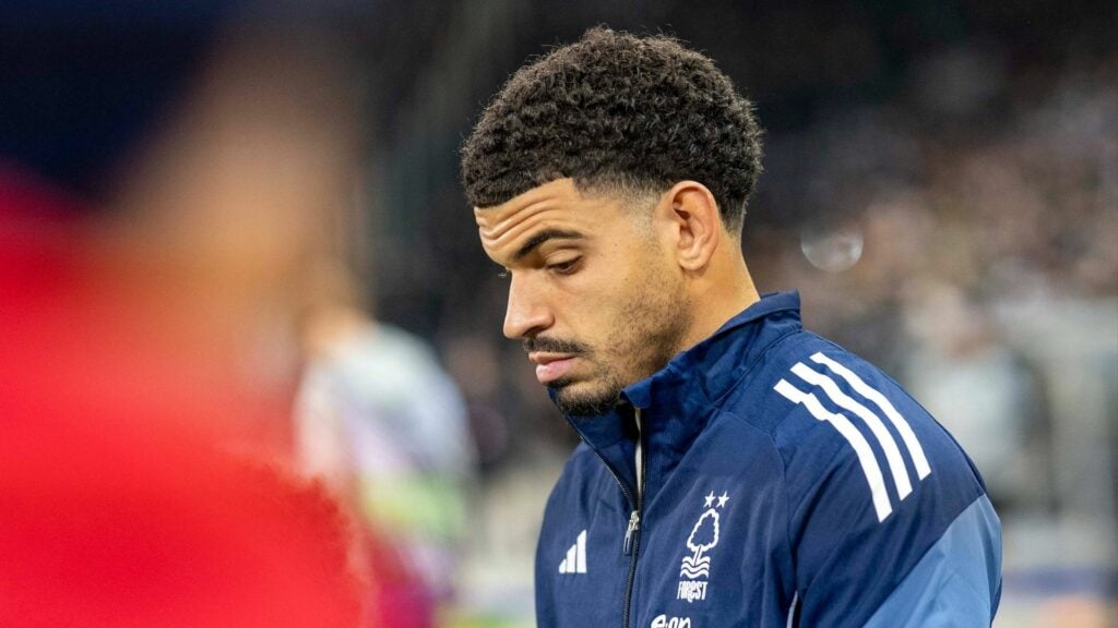 Morgan Gibbs-White pre-match with Nottingham Forest