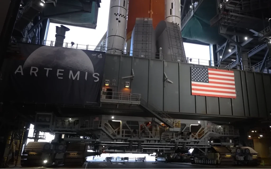 Before liftoff, NASA relies on its giant crawler-transporters to haul rocket ships on a journey that is slower than most people walk.