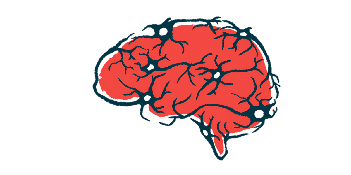 An illustration shows a human brain.