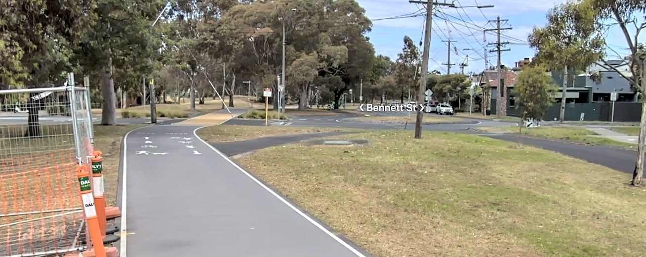 Fitzroy diversion on Capital City Trail