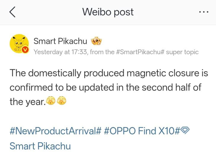 OPPO Find X10 magnets OPPO Find X10 magnets