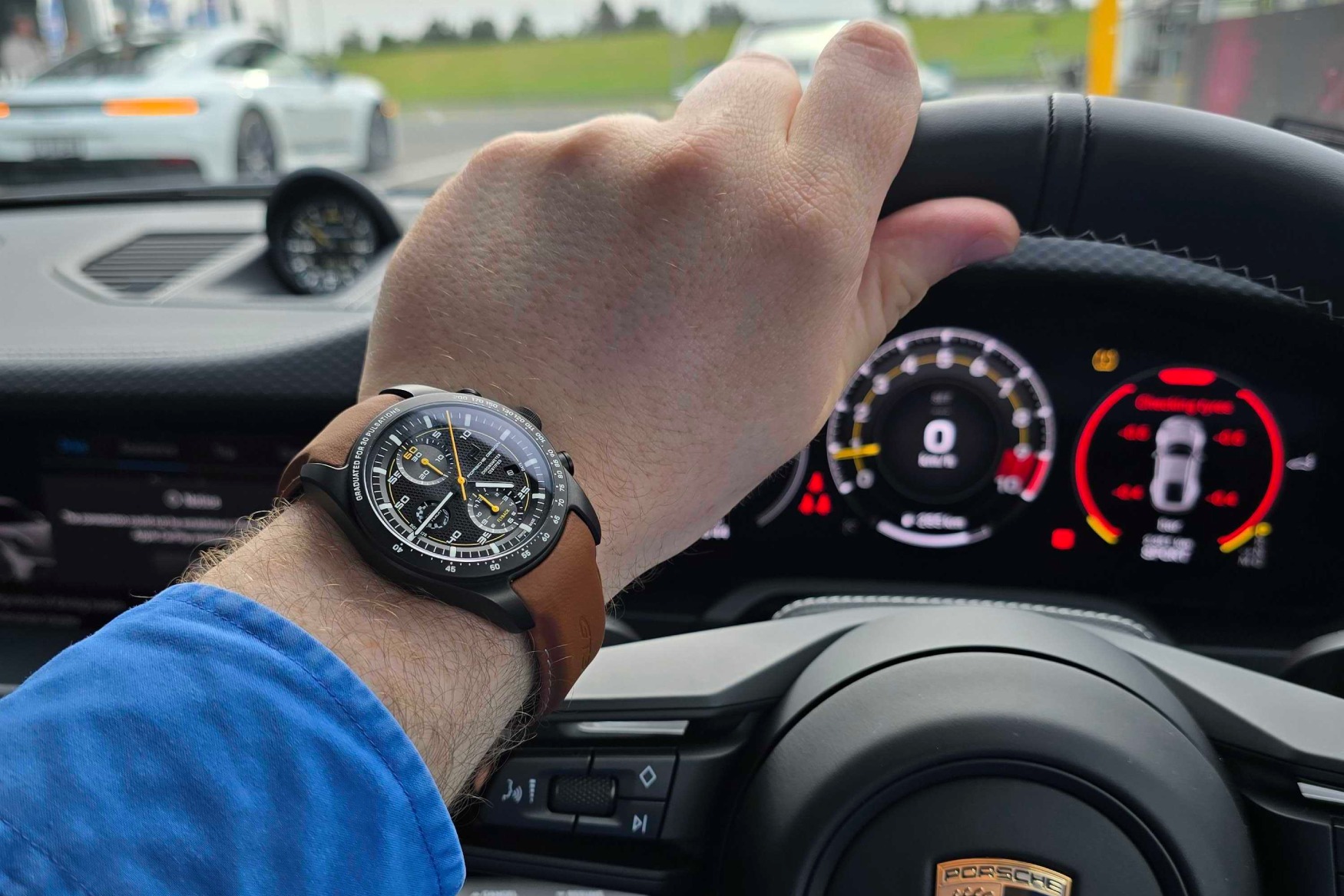Porsche Design Chronograph 911 GT3 Touring behind the wheel