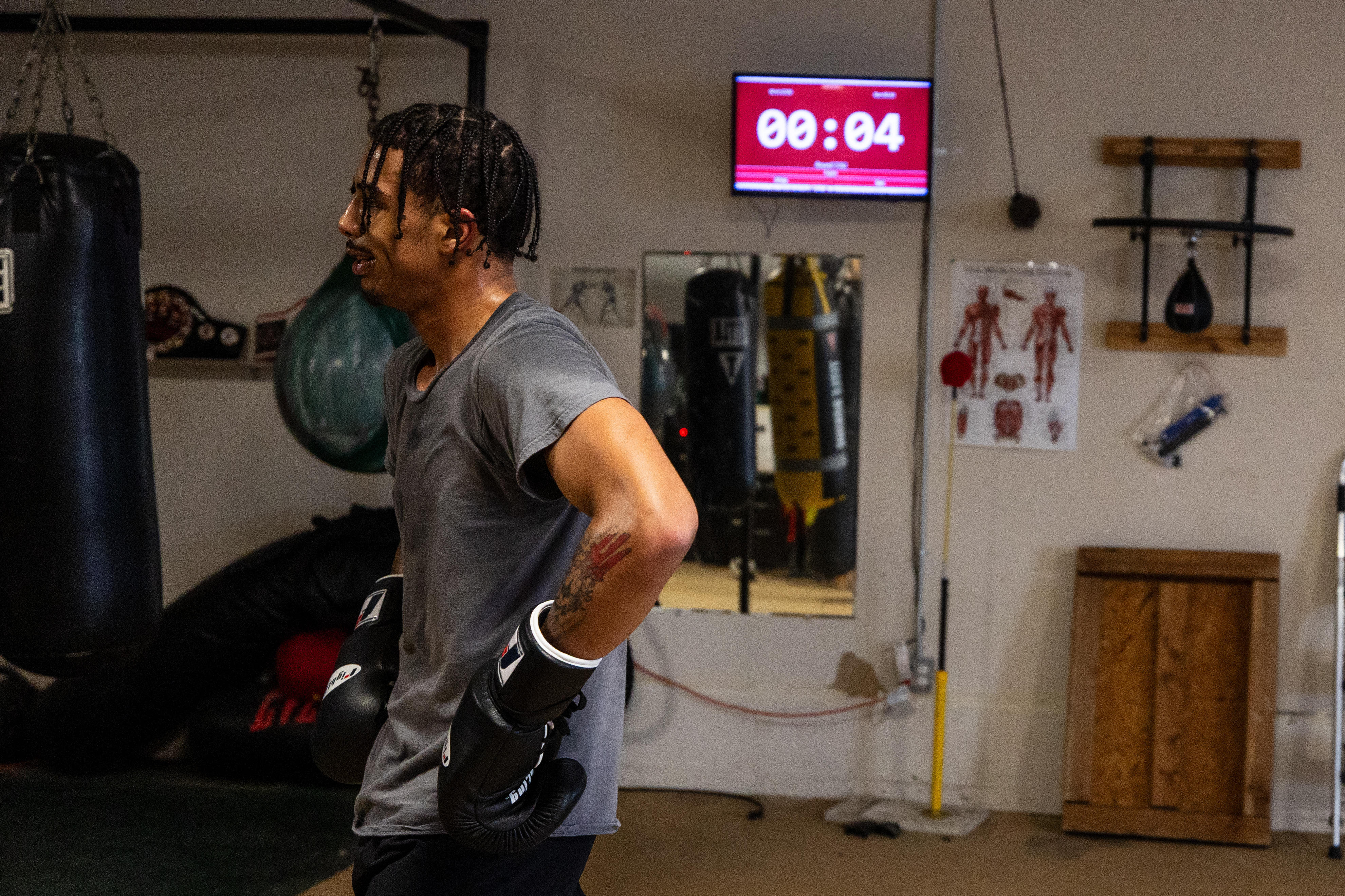 Evan Jackson, 19, of Kalamazoo, trains for the USA Boxing International Open at Kzoo Boxing on Tuesday, Feb. 3, 2026. , The Open, which is expected to draw elite amateur talent and emerging future stars to Colorado, is Jackson’s biggest challenge yet.