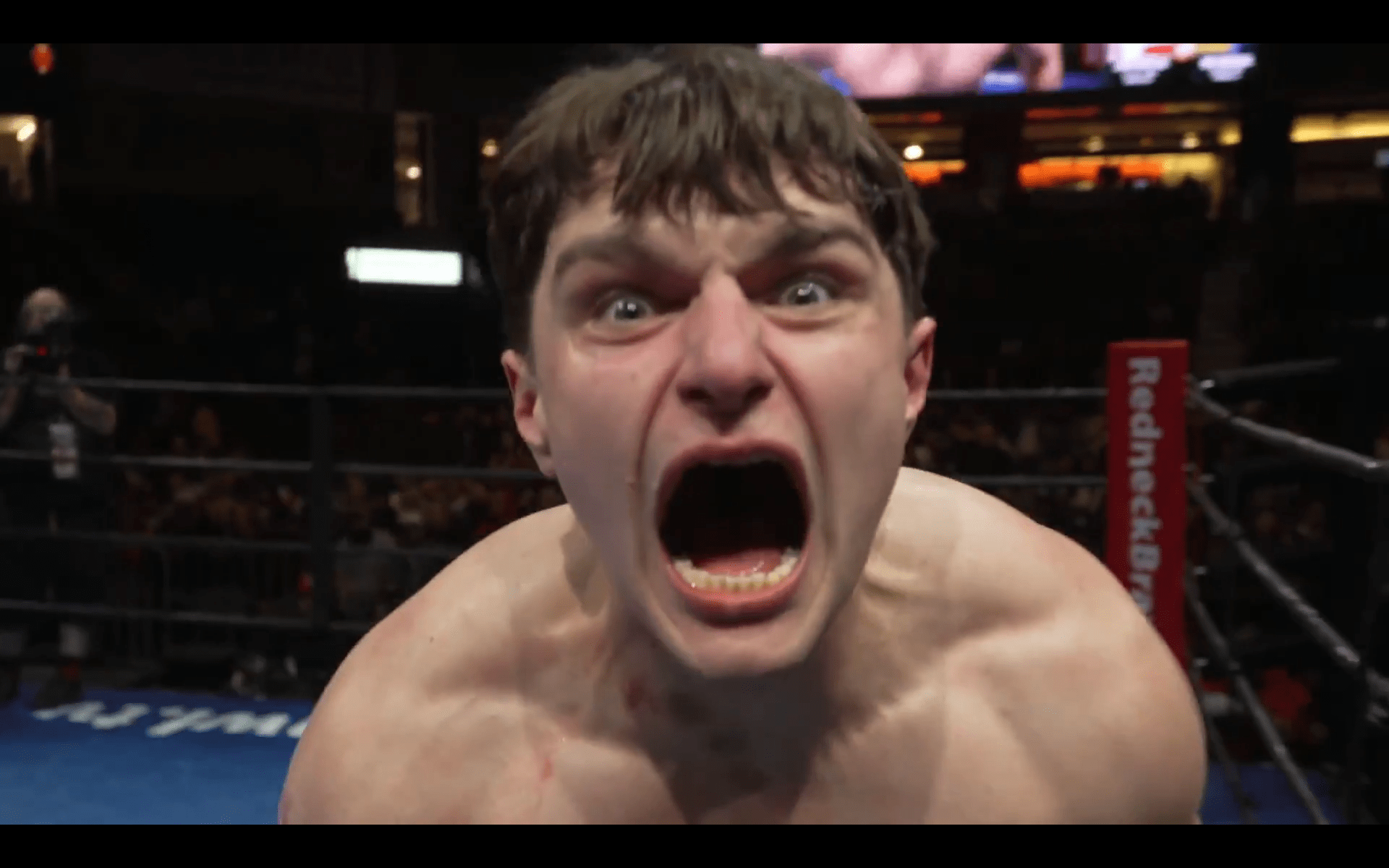 Big Ruckus celebrates his main event win