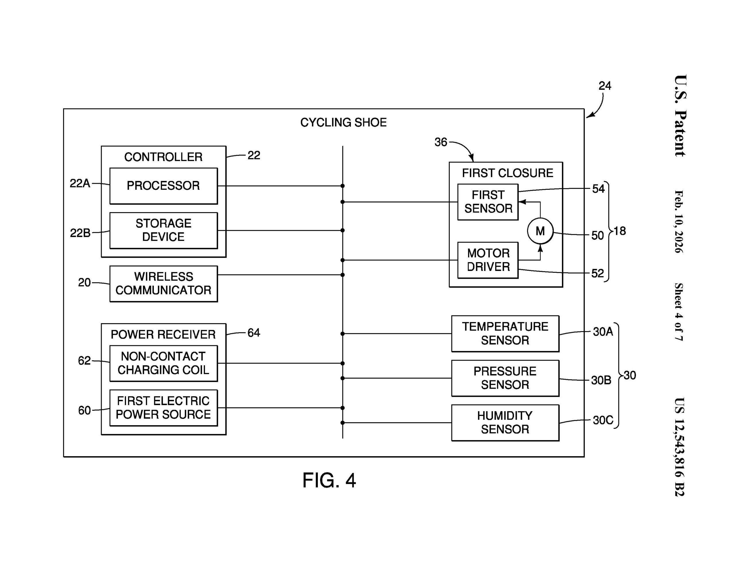 Shimano self-tightening shoes patent