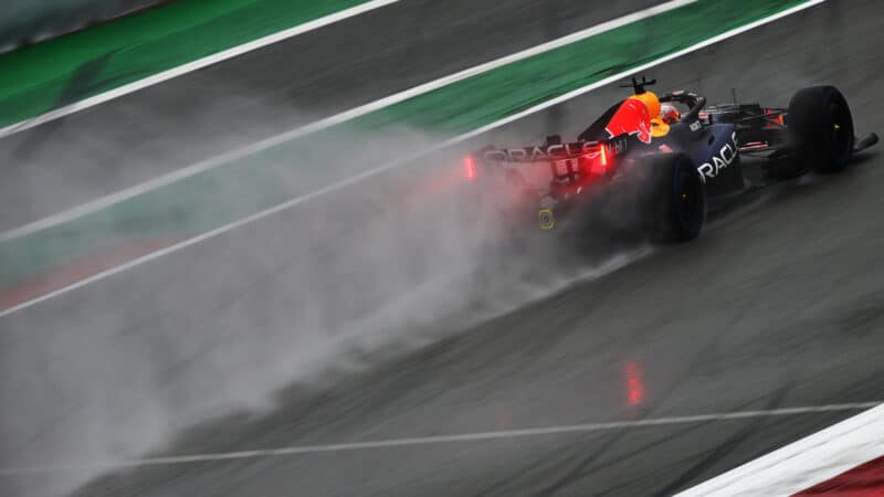 Max Verstappen, Red Bull, during testing in Barcelona