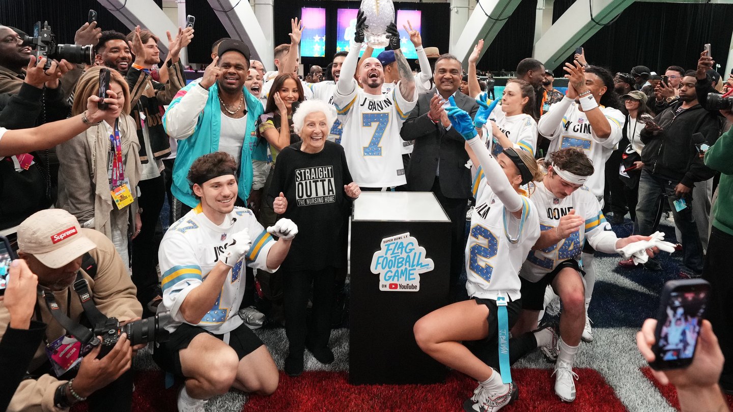 Team J Balvin wins big as Super Bowl LX flag football views double on YouTube
