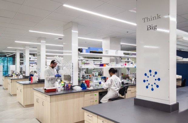 Truvian's lab in University City, where scientists work on its compact blood testing machine aims to deliver results faster, with less blood and at lower cost than current systems. (Darren Bradley)