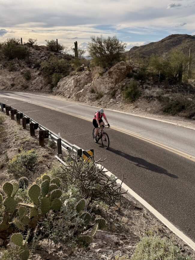 Shakeout ride cyclist