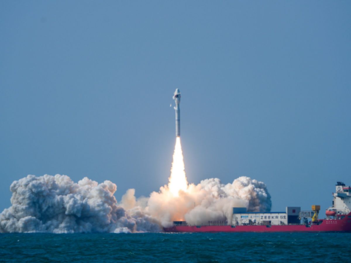 China’s commercial rocket launches 7 satellites from sea