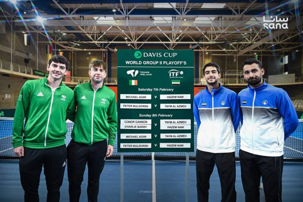 Syria’s tennis team defeats Irish hosts in Davis Cup qualifiers