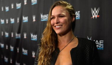 Ronda Rousey appears on the red carpet of the WWE Mae Young Classic