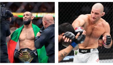 Champion Khamzat Chimaev reacts to Sean Strickland KO win over Anthony Hernandez — Sports News Blitz