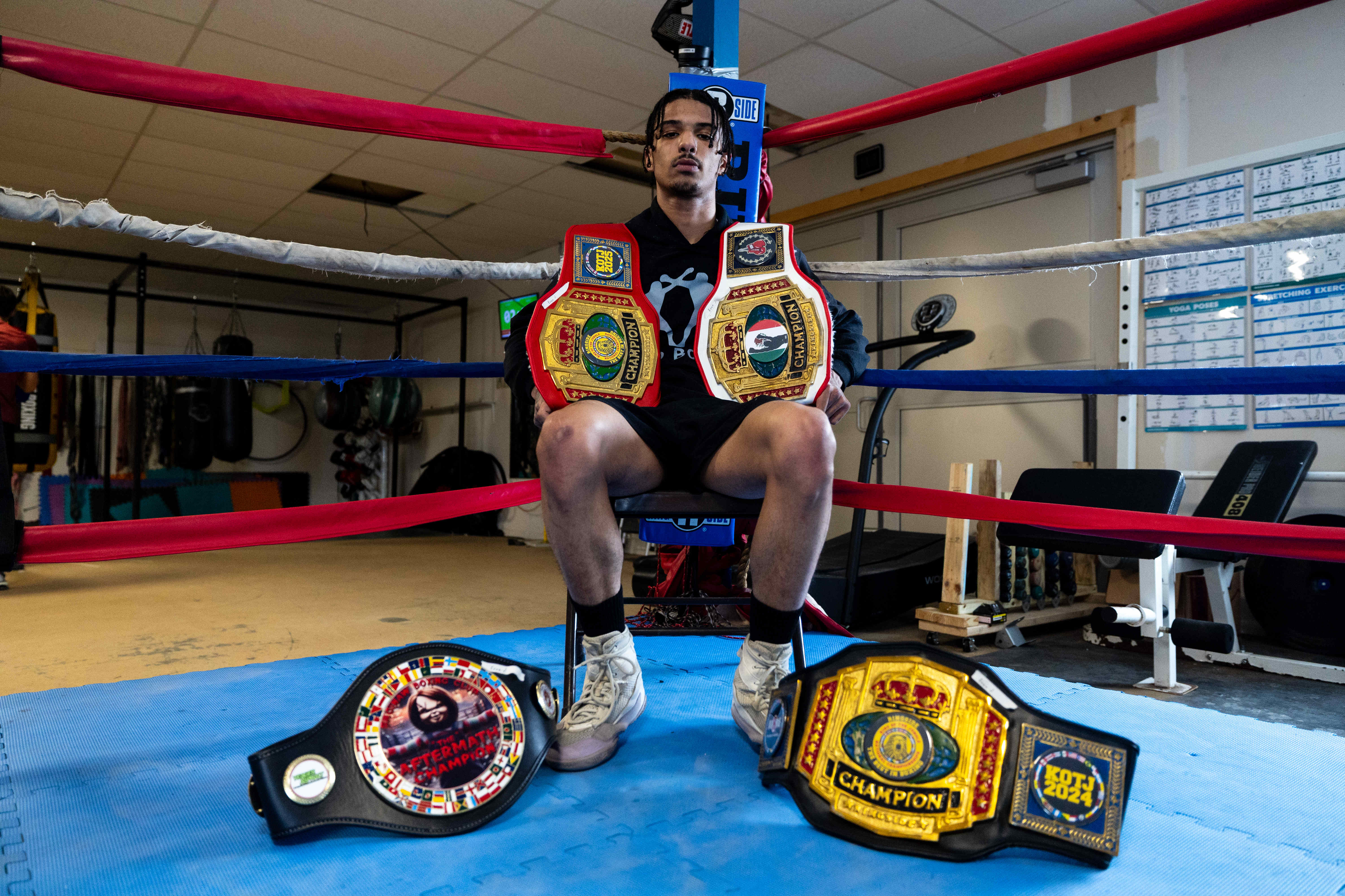 Evan Jackson, 19, of Kalamazoo, trains for the USA Boxing International Open at Kzoo Boxing on Tuesday, Feb. 3, 2026. , The Open, which is expected to draw elite amateur talent and emerging future stars to Colorado, is Jackson’s biggest challenge yet.