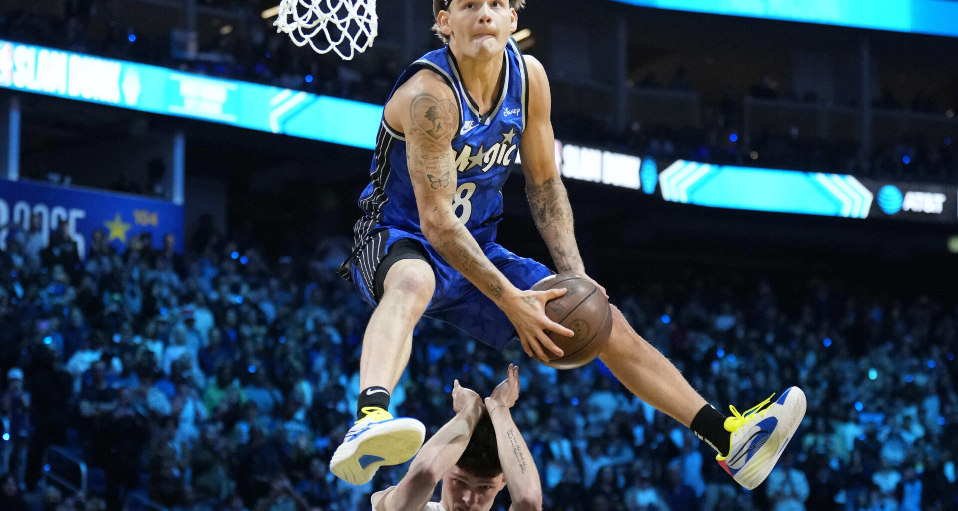 NBA All-Stars who have 2 or more slam dunk crowns or 3-point titles