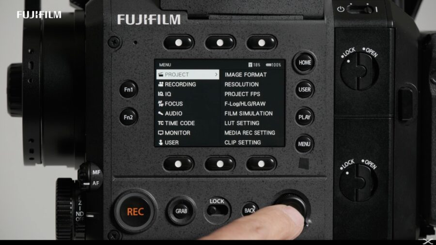 The FUJIFILM GFX ETERNA 55 Project menu