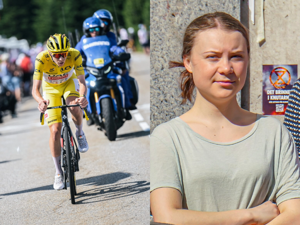"Completely made up": Cycling page with thousands of followers spreads bizarre fake stories, including one claiming Tadej Pogačar confronted by Greta Thunberg during TV interview; Incredibly serious Zwift safety concerns... (not) + more on the live blog - Cycling News | Bike Reviews