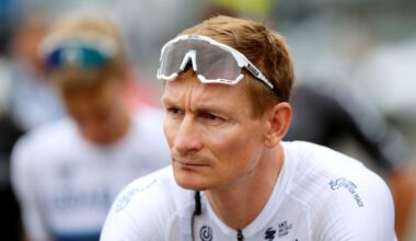 GATESHEAD, ENGLAND - SEPTEMBER 10: Andr&eacute; Greipel of Germany and Team Israel Start-Up Nation prepares for the race prior to the 17th Tour of Britain 2021, Stage 6 a 198km stage from Carlisle to Gateshead / @TourofBritain / #TourofBritain / on September 10, 2021 in Gateshead, England. (Photo by Alex Livesey/Getty Images)