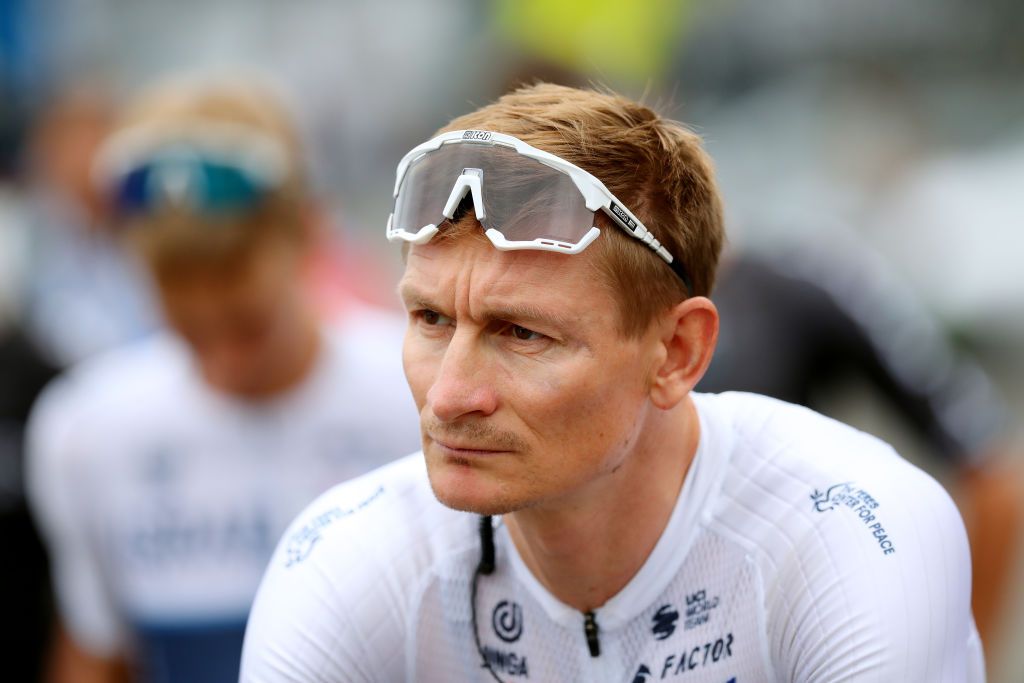 GATESHEAD, ENGLAND - SEPTEMBER 10: Andr&eacute; Greipel of Germany and Team Israel Start-Up Nation prepares for the race prior to the 17th Tour of Britain 2021, Stage 6 a 198km stage from Carlisle to Gateshead / @TourofBritain / #TourofBritain / on September 10, 2021 in Gateshead, England. (Photo by Alex Livesey/Getty Images)