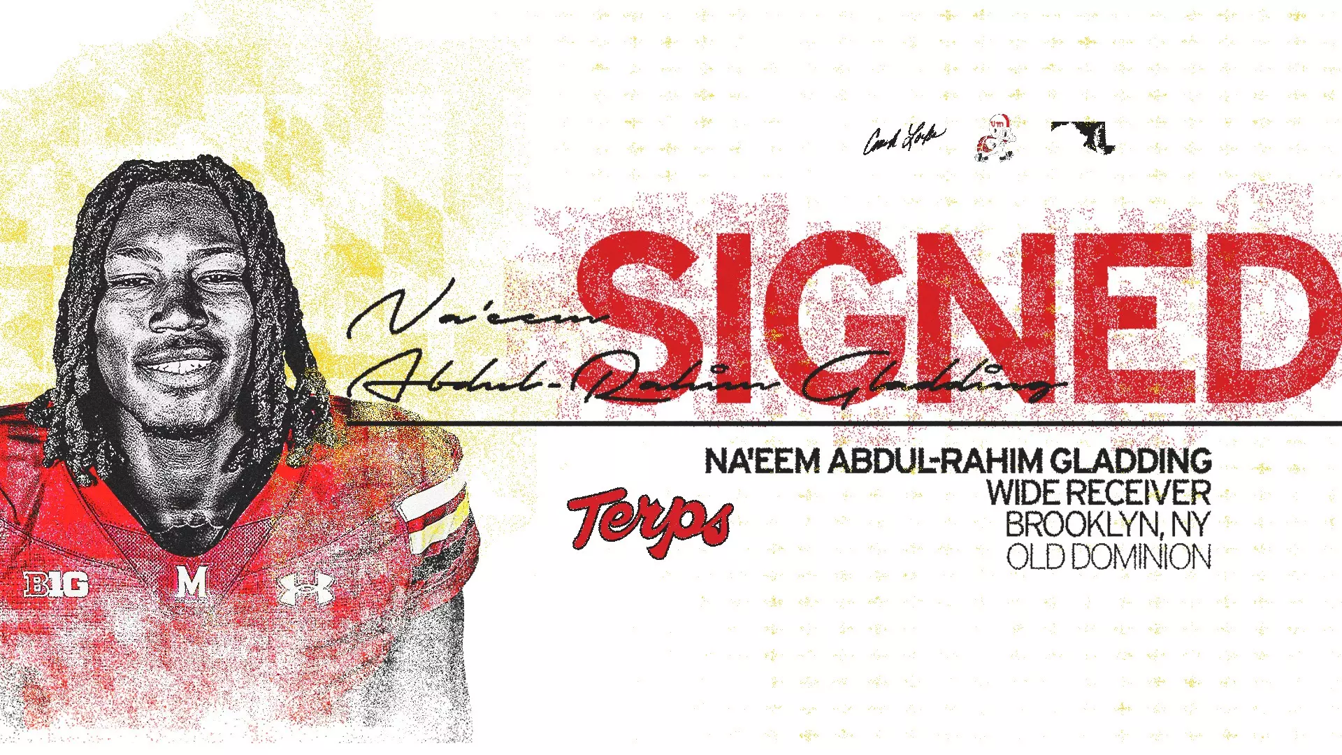 Na'eem Abdul-Rahim Gladding Signing Graphic