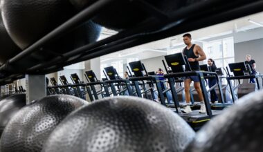 Gym members used treadmills on the cardio floor at the Life Time fitness club at the Prudential Center in Boston, on Jan. 23. Luxury gyms are expanding their footprint and equipment offerings as part of a broader effort to differentiate themselves from lower-cost fitness centers and justify higher membership prices.